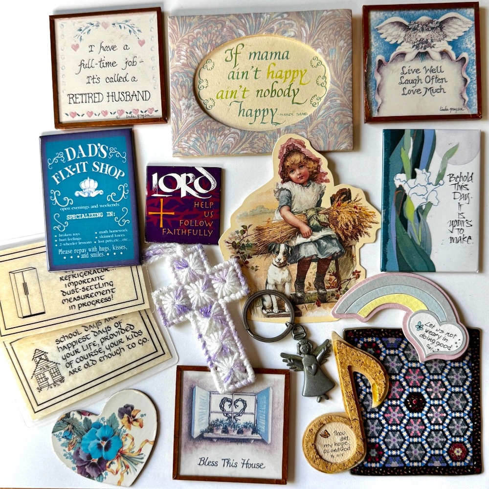 Magnets, Set of 14 Homespun Humor or Spiritual theme